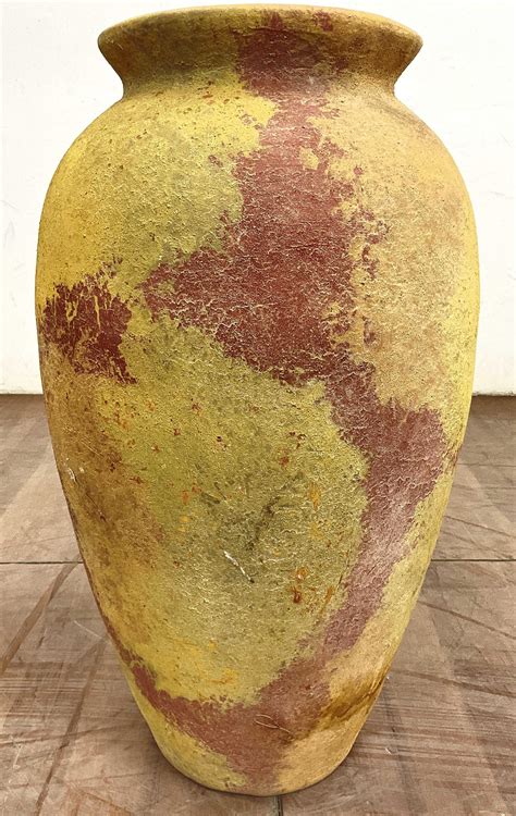 Lot - Large 29in Terra Cotta Floor Vase