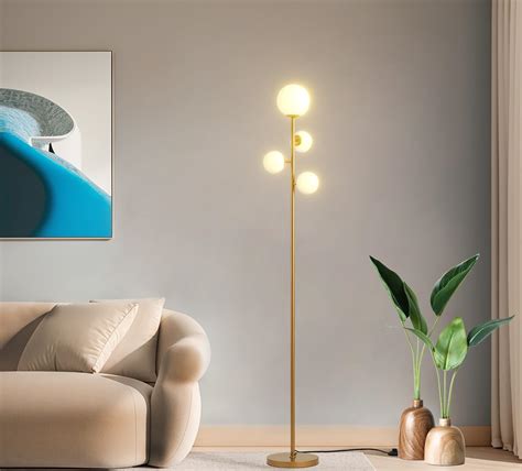 Ozarke Cosmic Glow Floor Lamp, Contemporary Modern LED Standing Tall ...