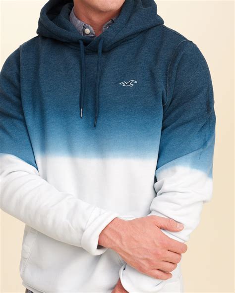 Lyst - Hollister Dip-dye Icon Hoodie in Blue for Men