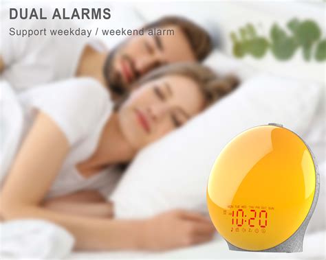 Sound Machine For Sleep Ahfiwaso Wake Up Light Clock For Kids And Heavy ...
