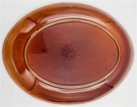 Vintage McCoy Brown Drip Glaze Oval Platter | USA Pottery - Bluebird ...