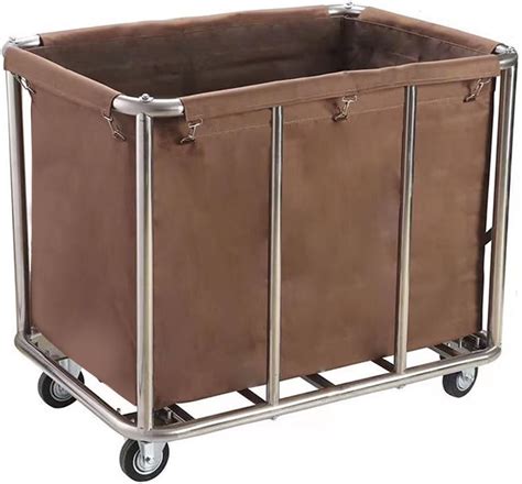 Amazon.com: Commercial Laundry Cart with Wheels - Industrial Rolling ...