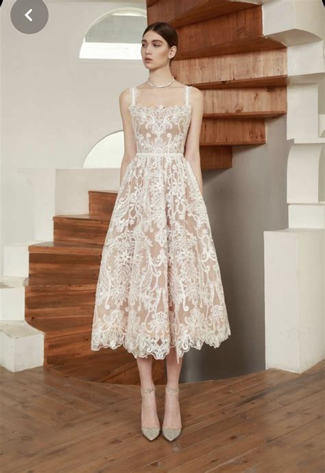 Pin by Melissa Taylor on Wedding Dresses | Evening dresses, Midi wedding dress, Civil wedding ...