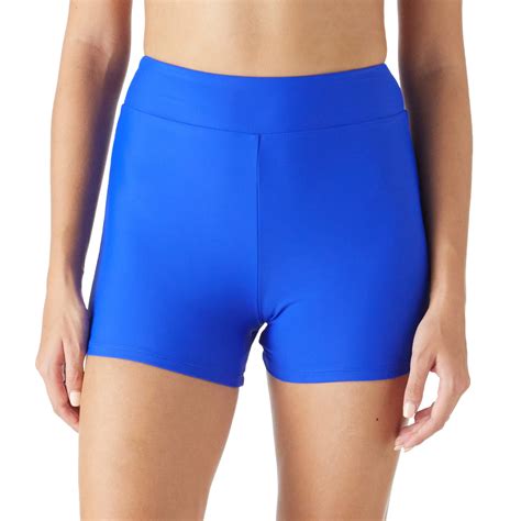 RELLECIGA Women's Royal Blue High Waisted Board Shorts Boyshorts Swim ...