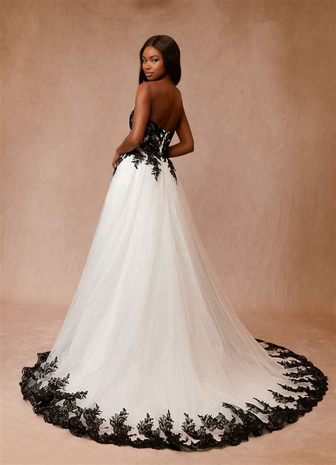 Black And White Lace Bridesmaid Dresses