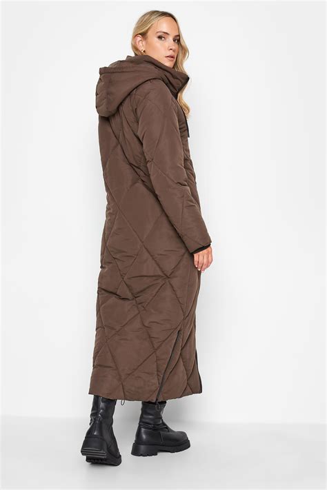 LTS Tall Women's Brown Maxi Puffer Coat | Long Tall Sally