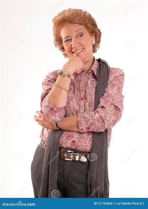 Fun mature woman stock photo. Image of grandmother, pearl - 21755402