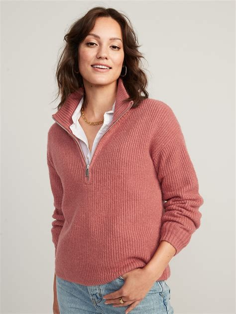 Rib-Knit Quarter-Zip Sweater | Old Navy