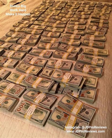 Stacks of Money on Bed - Wealth and Luxury