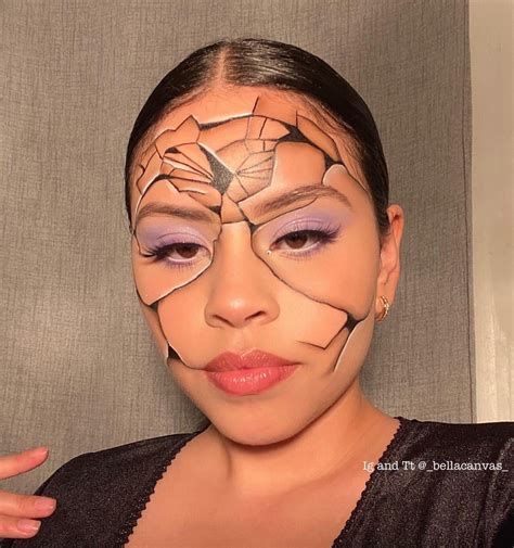 Cracked face makeup for Halloween 🎃 : r/MakeupAddiction