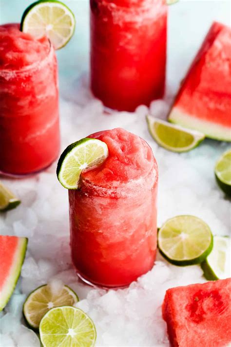 best ever frozen watermelon margaritas - Blue Bowl