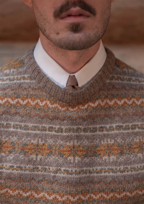 Stonybreck Lambswool Fair Isle Sweater - Burnt Oranges – Thomas ...