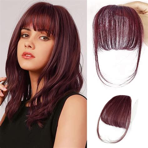 Bangs Hair Clip in Bangs 100% Real Human Hair Extensions Wispy Bangs ...
