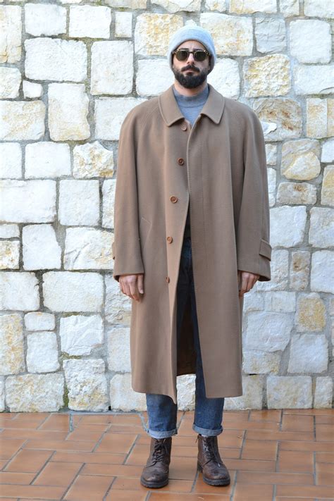 Mccartney 80s Camel Wool Coat Men / Camel Long Coat Men / Camel ...