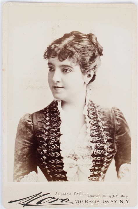 Lot - ADELINA PATTI OPERA SINGER "MORA" CABINET CARD