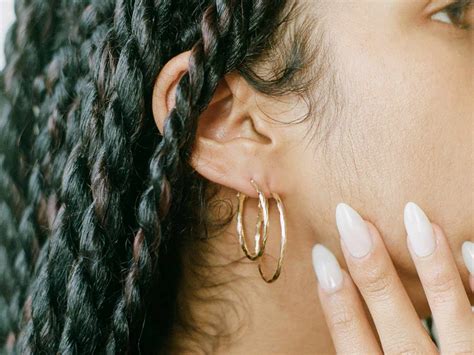 Two Ear Piercings Lobe