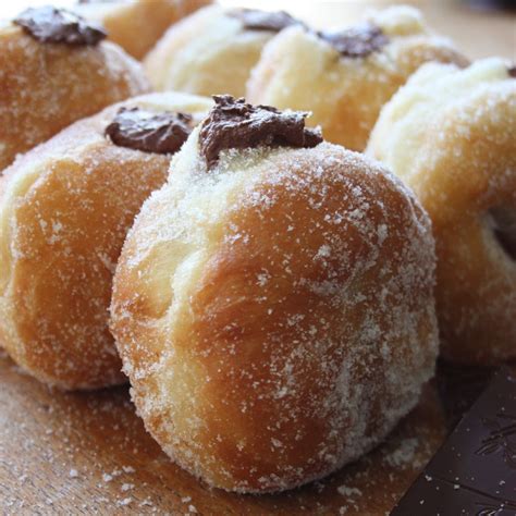 Chocolate-filled doughnuts | Donut recipes, Cream filled donuts, Filled ...