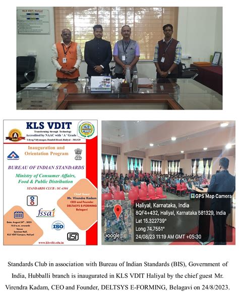 Standards Club – KLS, VISHWANATHRAO DESHPANDE INSTITUTE OF TECHNOLOGY, HALIYAL