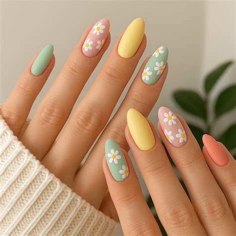 Spring Nail Art Ideas 🌼 | Pastel Daisy Nails You'll Want This Season in ...