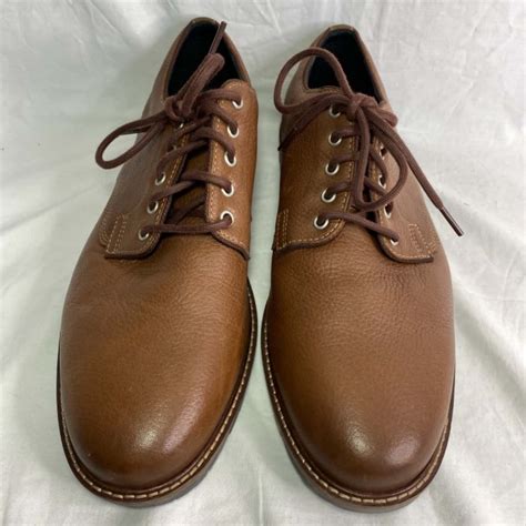 Cole Haan Mens Midland Plain Toe Oxford Brown Leather Shoe