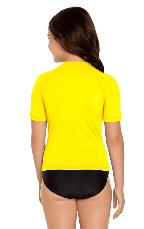 Boy's Short Sleeve Rash Guard - Yellow - Wet Effect, Inc.