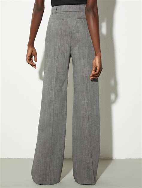Tailored wool trousers, melange grey | MAX&Co.