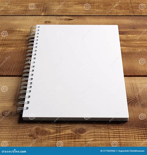 A Mockup of a Blank Paper Notebook Stock Illustration - Illustration of ...