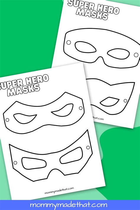 Superhero Mask Templates (Lots of Free Printables!)
