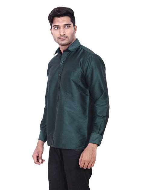 NEW GREEN DESIGNER SHIRT - Sudarshansarees