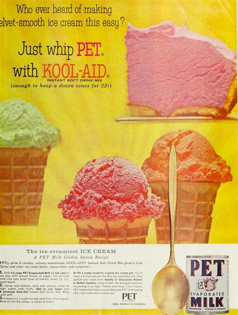 PET Evaporated Milk and Kool-Aid with recipes,1963 : r/vintageads