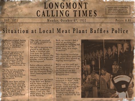 Newspaper - The Empty Grave Haunted House, Longmont, CO.