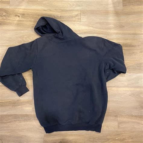 Carhartt Men's Navy Hoodie | Depop