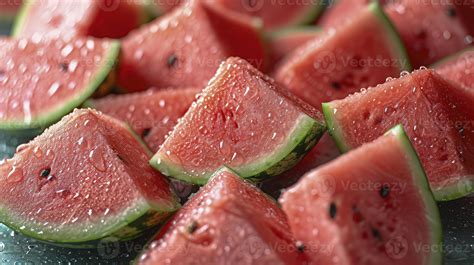 AI generated Piles of fresh watermelons slices filled the entire space ...