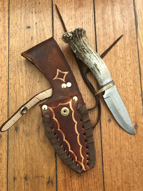Ken Richardson Custom Handmade 4" Drop Point Blade Hunting Knife with ...