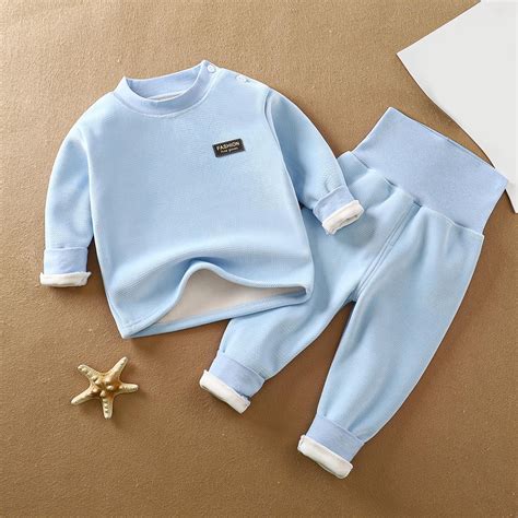 ATOGUTA Kids Thermal Underwear Set Warm Fleece Kids Long Johns Sets ...