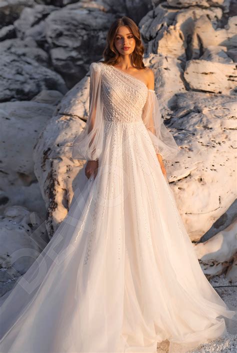 One shoulder wedding dress 60 photos - Astyledwedding.com