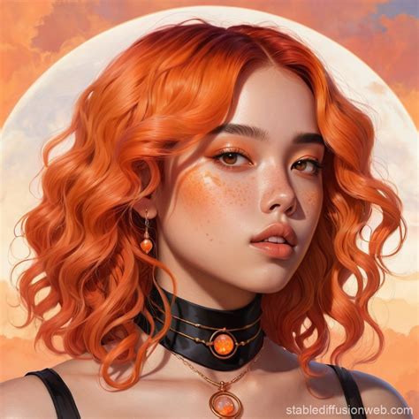 Goth Asian American Woman with Punk Influence | Stable Diffusion Online