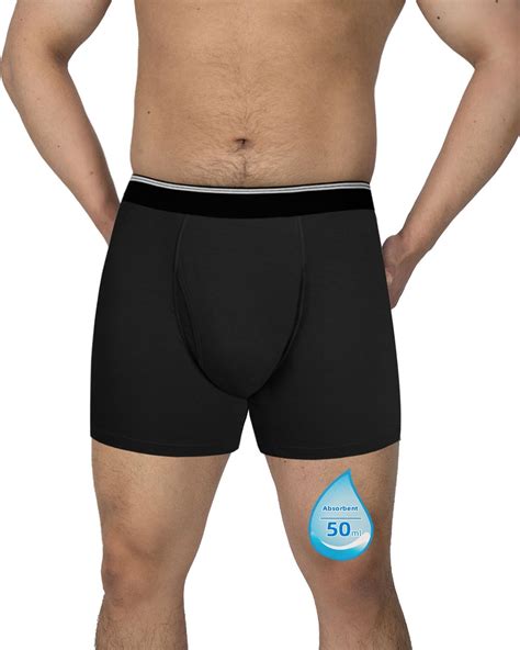 Amazon.com: TIICHOO Mens Incontinence Underwear Washable Incontinence Boxer Briefs with Fly ...