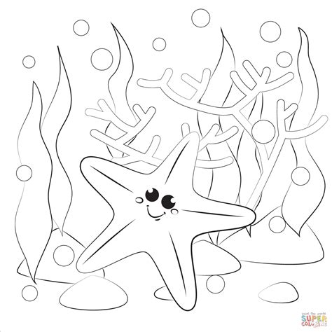 Starfish coloring page | Free Printable Coloring Pages