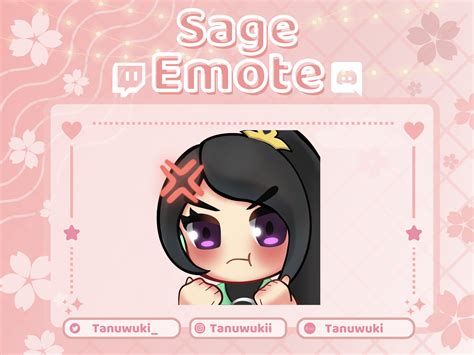 Sage Twitch Emote Anime Valorant enojado enojado kawaii - Etsy México