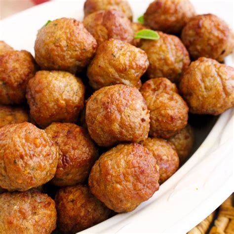 Air Fryer Frozen Meatballs | The Two Bite Club