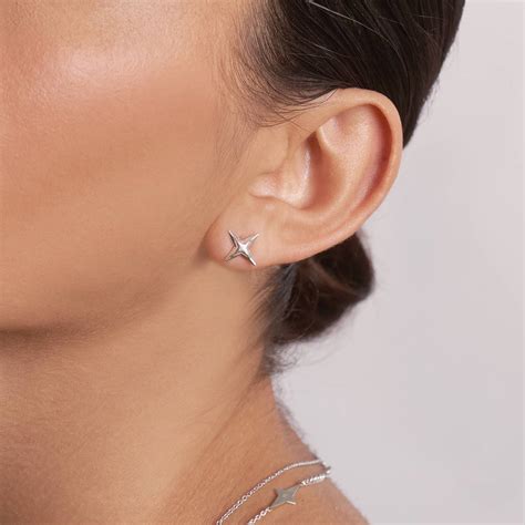 Northern Star Stud Earrings - Silver - Oak & Luna