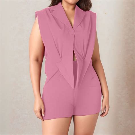 Casual Irregular Hem V Neck Fitted Jumpsuit For Women plus Size Mesh ...