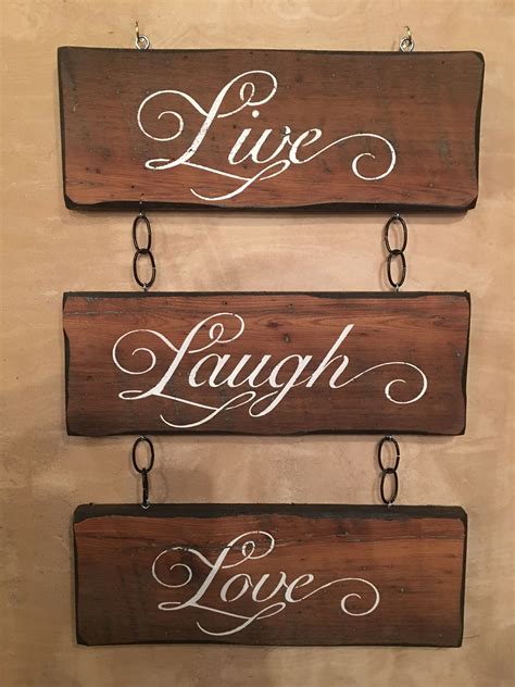 Live Laugh Love Wooden Signs