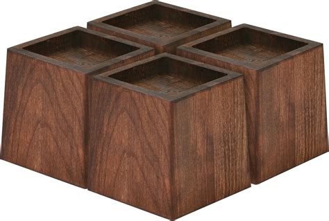 TQVAI Wood Bed Risers - Supports up to 2200 lbs - Heavy Duty Furniture ...