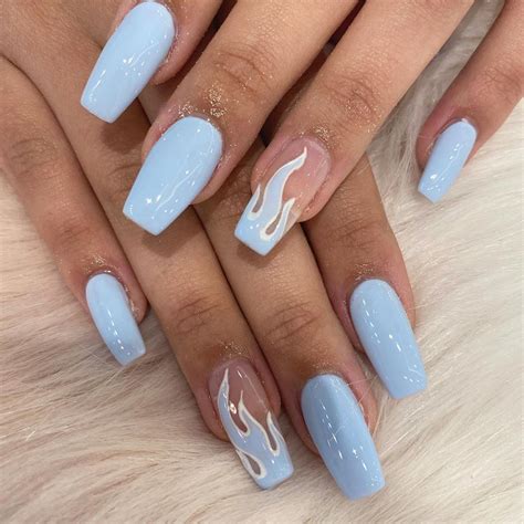 Cute Acrylic Nail Ideas Baby Blue / Are you looking cute spring nails ...