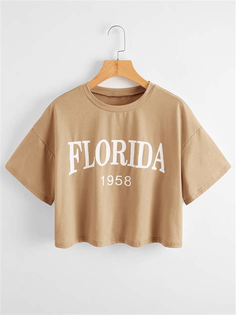 Plus Letter Graphic Drop Shoulder Crop Tee | Crop tops for kids ...