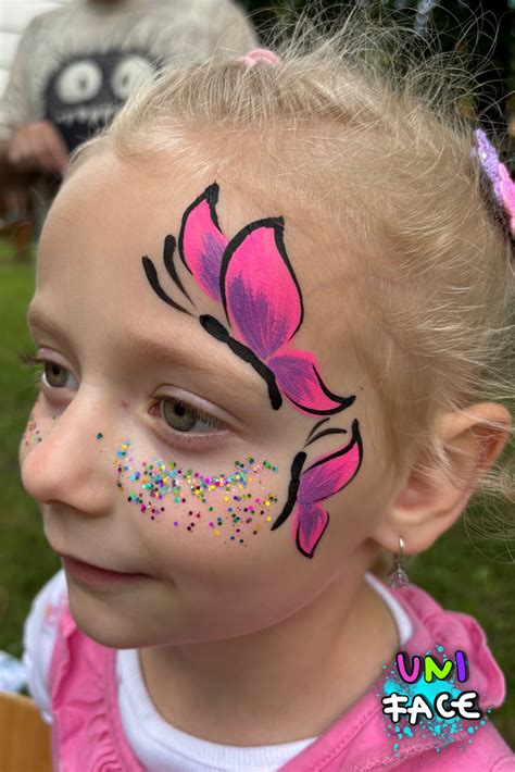beautiful girly butterflies in 2025 | Girl face painting, Face painting ...