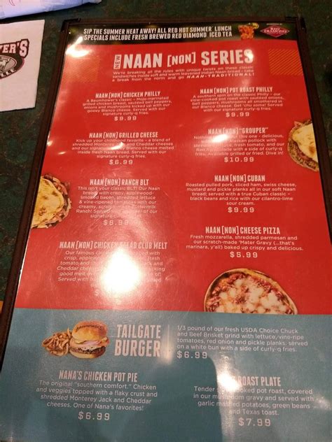 Menu at Baumhower's Victory Grille pub & bar, Montgomery