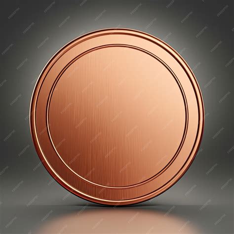 Premium Photo | Copper Coin Blank Template with Metal Texture for ...